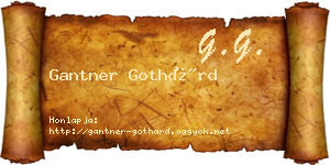 Gantner Gothárd névjegykártya